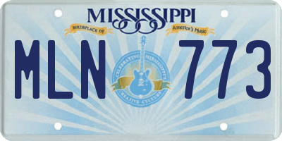 MS license plate MLN773