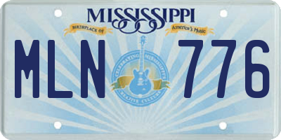 MS license plate MLN776