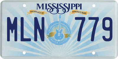 MS license plate MLN779