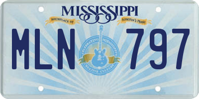 MS license plate MLN797