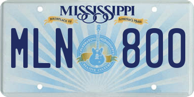 MS license plate MLN800