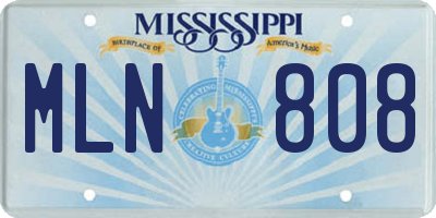 MS license plate MLN808