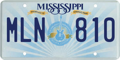 MS license plate MLN810