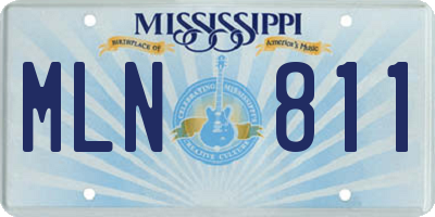 MS license plate MLN811