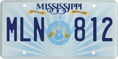 MS license plate MLN812