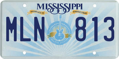 MS license plate MLN813