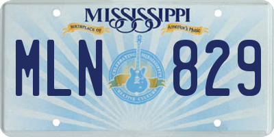 MS license plate MLN829