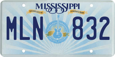 MS license plate MLN832