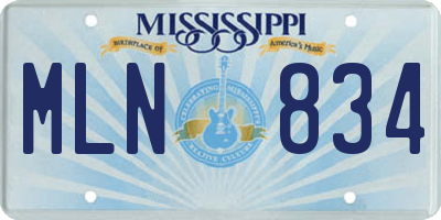 MS license plate MLN834