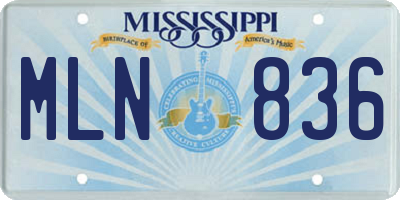 MS license plate MLN836