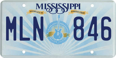 MS license plate MLN846