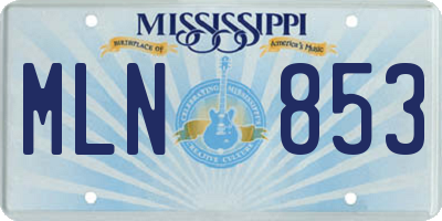 MS license plate MLN853
