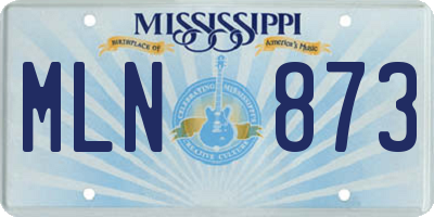 MS license plate MLN873