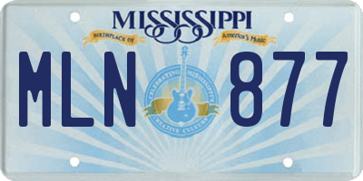 MS license plate MLN877