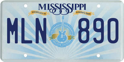 MS license plate MLN890
