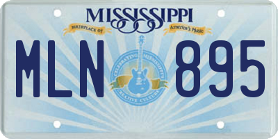 MS license plate MLN895