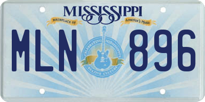 MS license plate MLN896