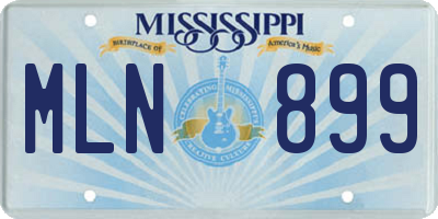 MS license plate MLN899