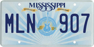 MS license plate MLN907