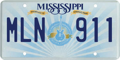 MS license plate MLN911