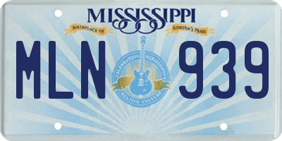 MS license plate MLN939