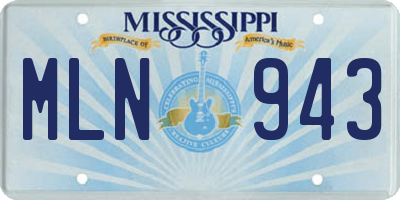 MS license plate MLN943
