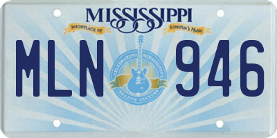 MS license plate MLN946