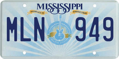 MS license plate MLN949