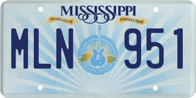 MS license plate MLN951