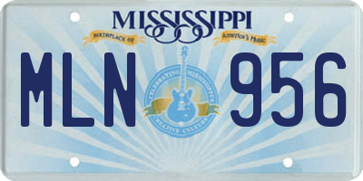 MS license plate MLN956