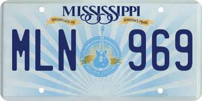 MS license plate MLN969