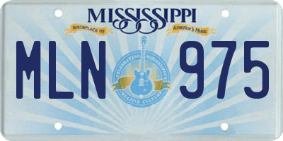 MS license plate MLN975