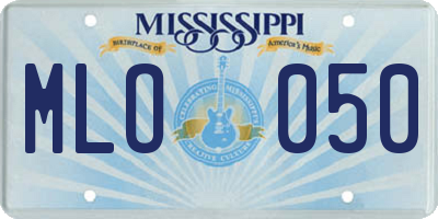 MS license plate MLO050