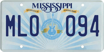 MS license plate MLO094