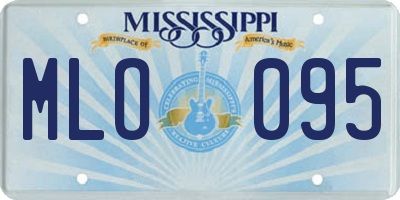 MS license plate MLO095
