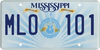 MS license plate MLO101