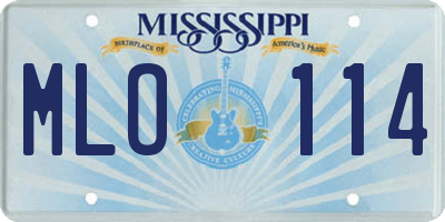 MS license plate MLO114