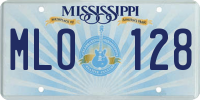 MS license plate MLO128
