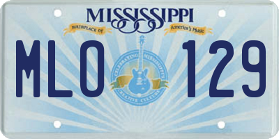 MS license plate MLO129