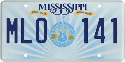MS license plate MLO141
