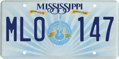 MS license plate MLO147