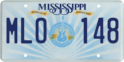 MS license plate MLO148