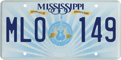 MS license plate MLO149