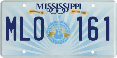 MS license plate MLO161