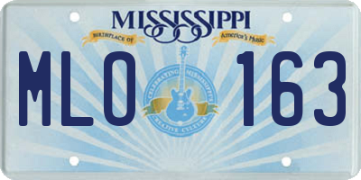 MS license plate MLO163