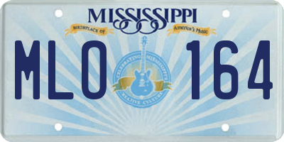 MS license plate MLO164