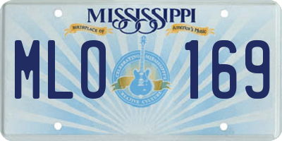 MS license plate MLO169