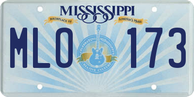 MS license plate MLO173