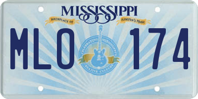 MS license plate MLO174