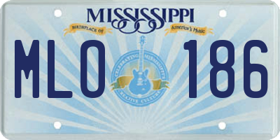 MS license plate MLO186
